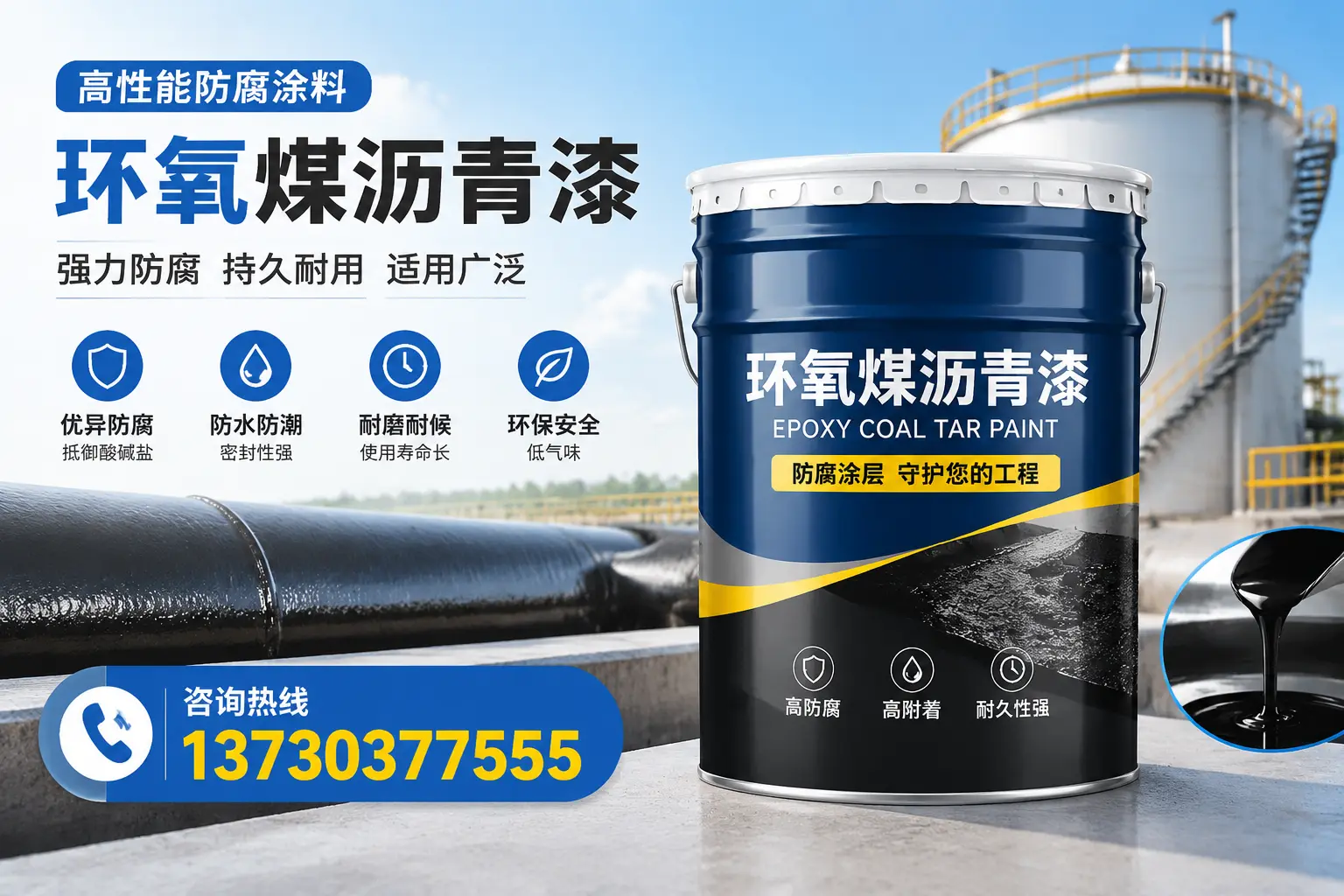 环氧煤沥青漆的耐久性分析,适合琼中的使用场景